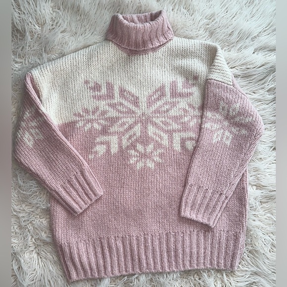 NWT J. Crew snowflake turtleneck sweater small - Picture 2 of 8